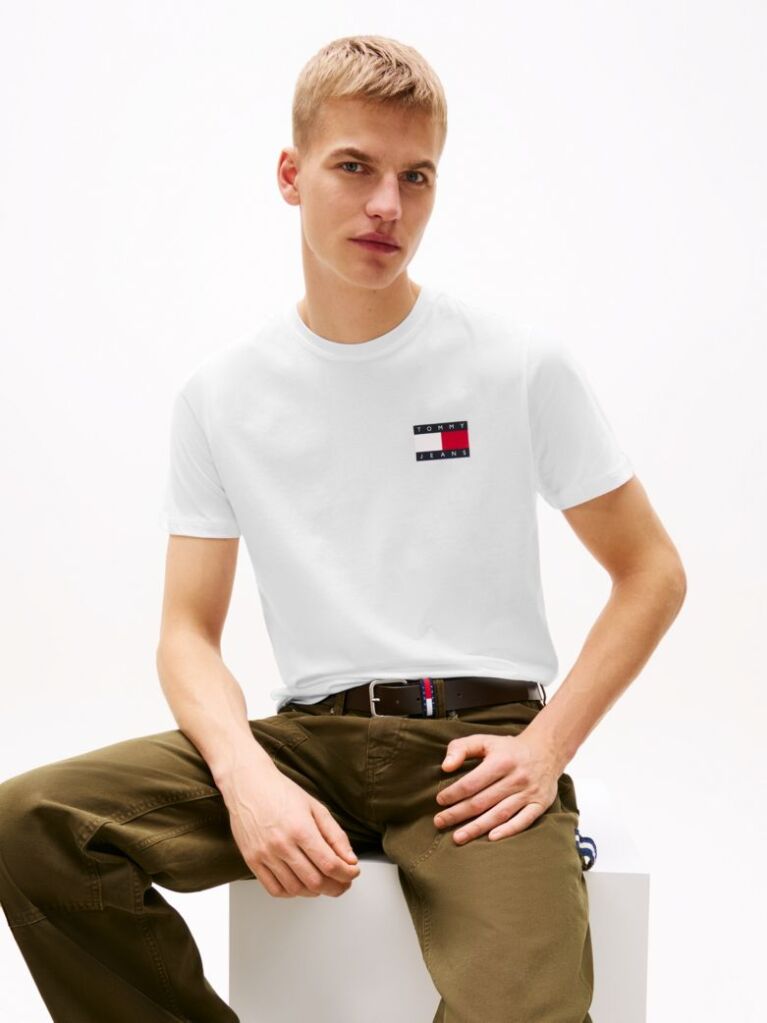 White Logo Slim T-Shirt  Men