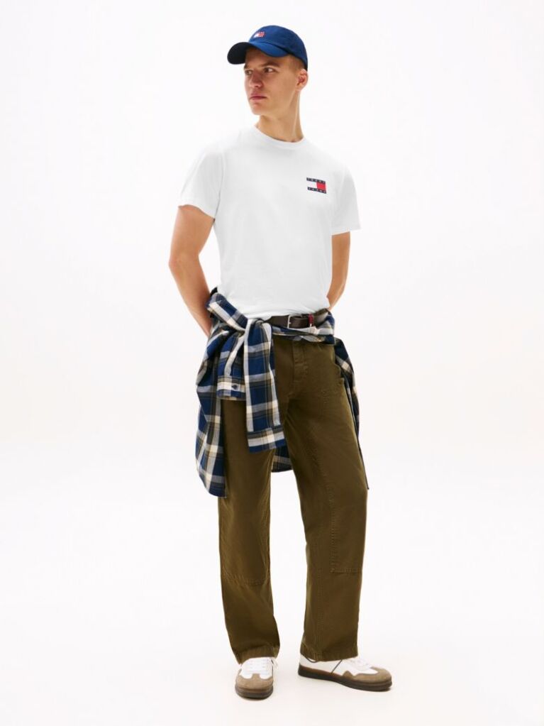 White Logo Slim T-Shirt  Men