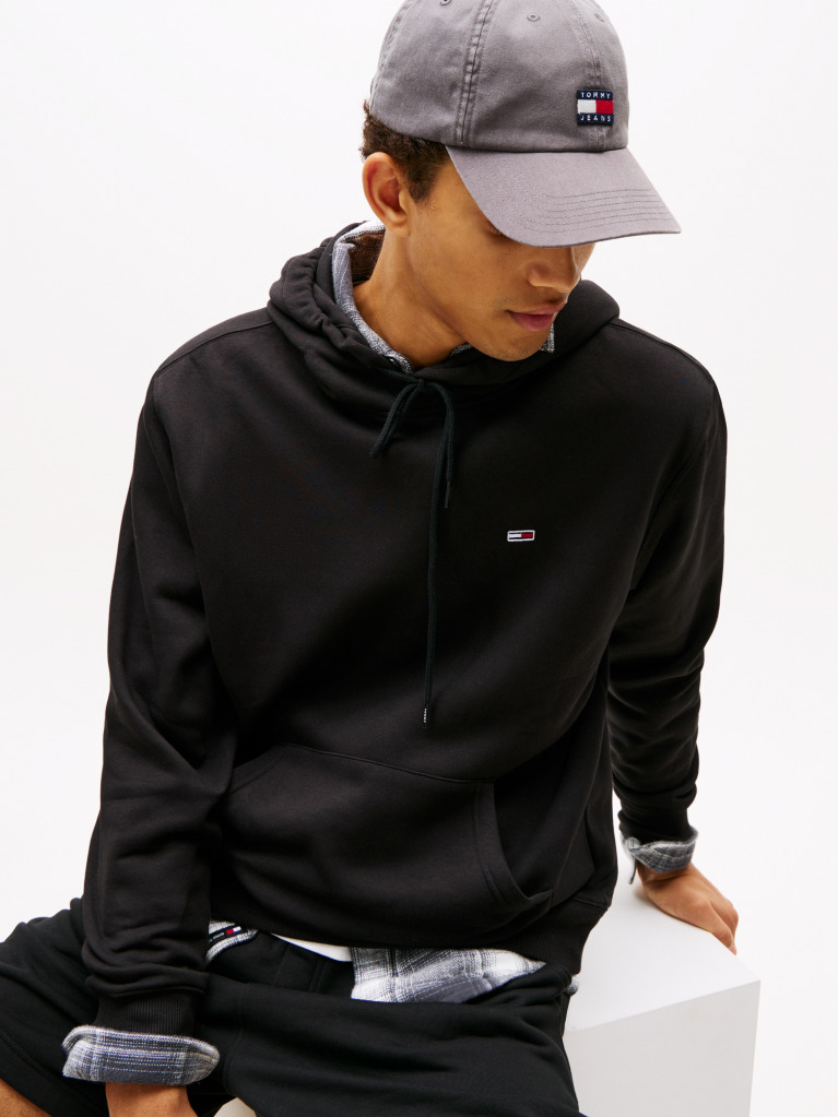 Black Regular Flag Hoodie  Men