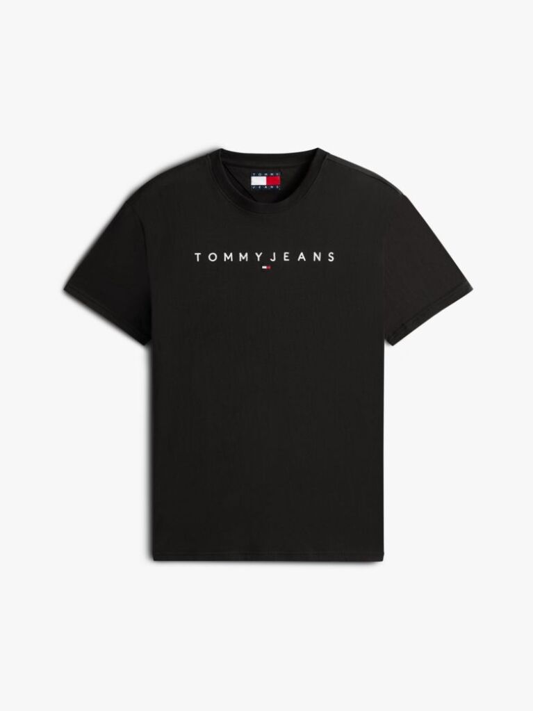 Black Regular Logo Embroidery T-Shirt  Men