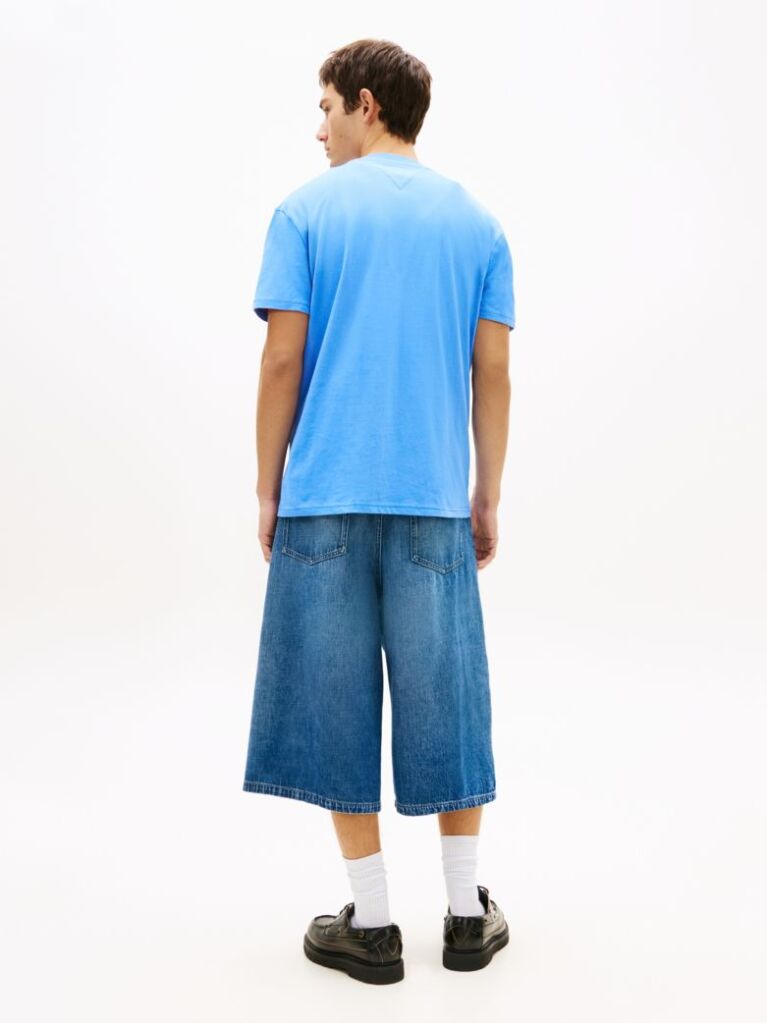 Blue Regular Logo Embroidery T-Shirt  Men