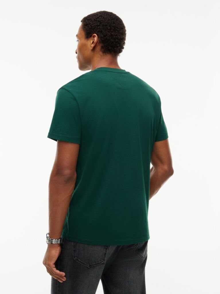 Green Regular Logo Embroidery T-Shirt  Men