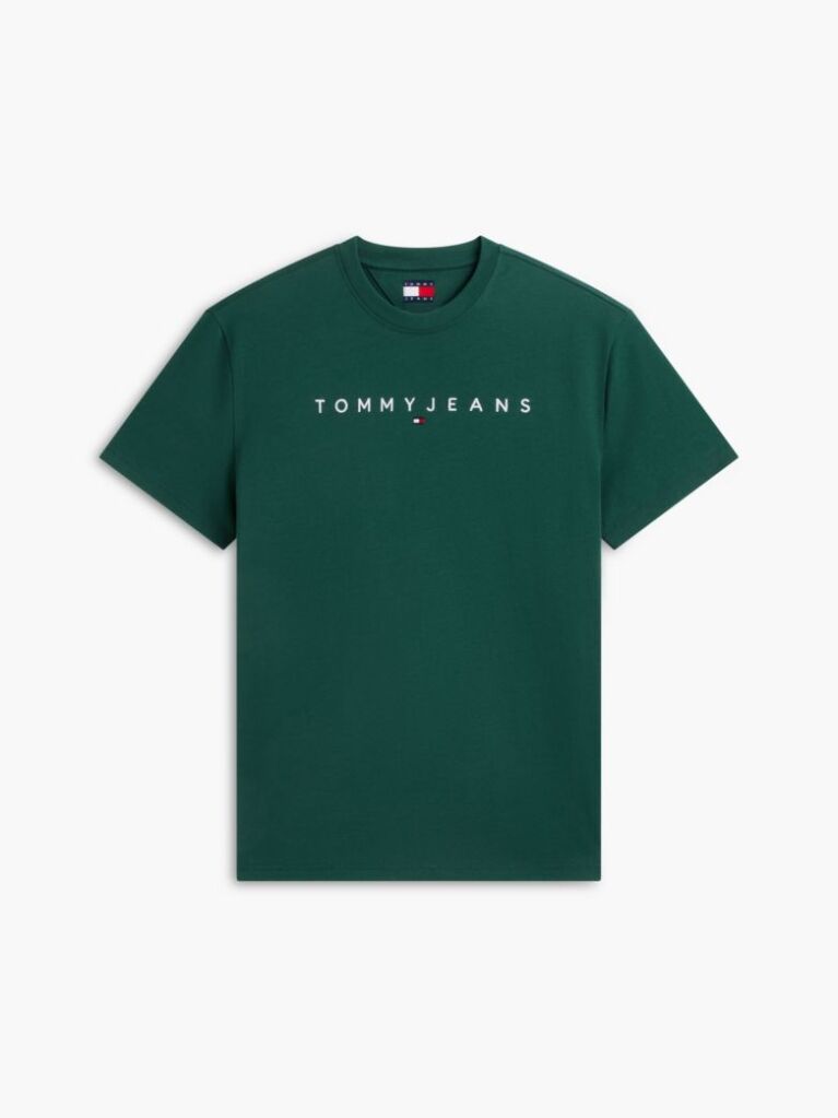 Green Regular Logo Embroidery T-Shirt  Men
