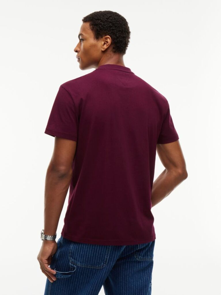Purple Regular Logo Embroidery T-Shirt  Men