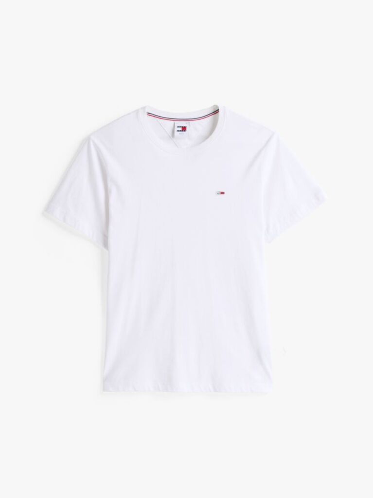 White Regular Logo Embroidery T-Shirt  Men