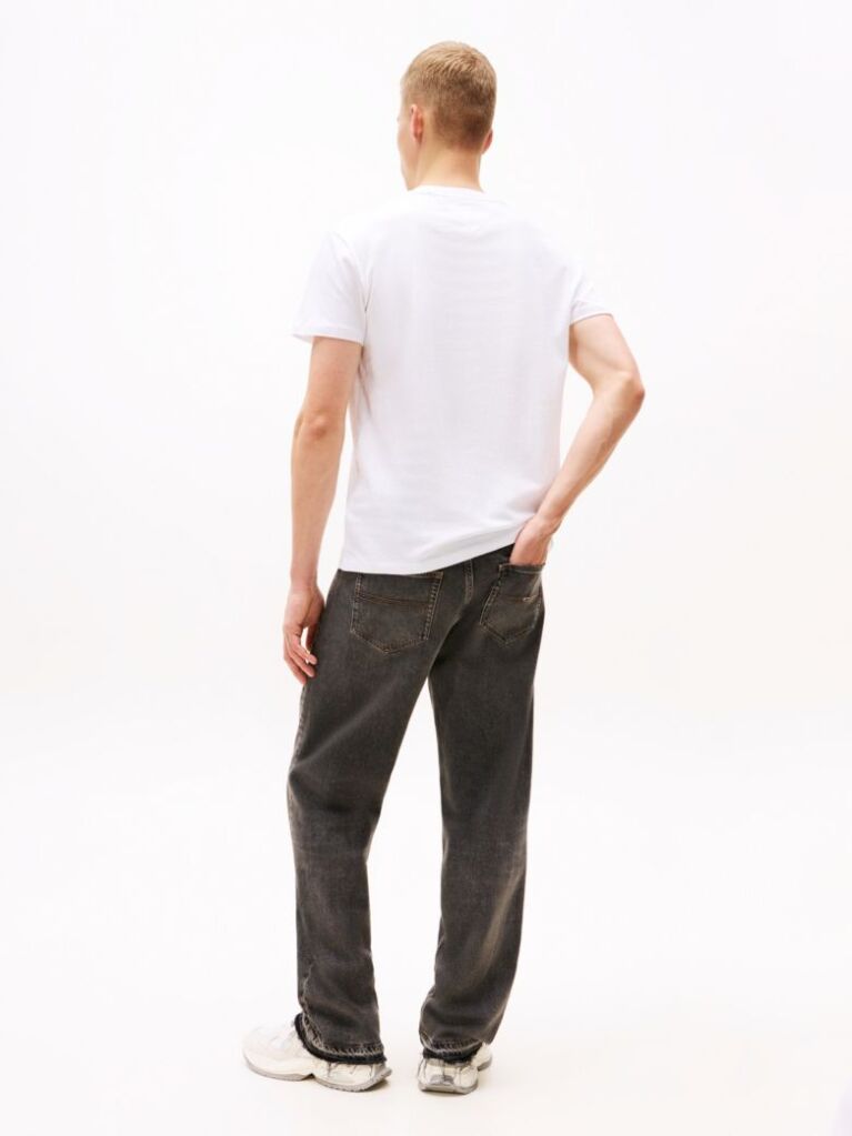 White Regular Logo Embroidery T-Shirt  Men
