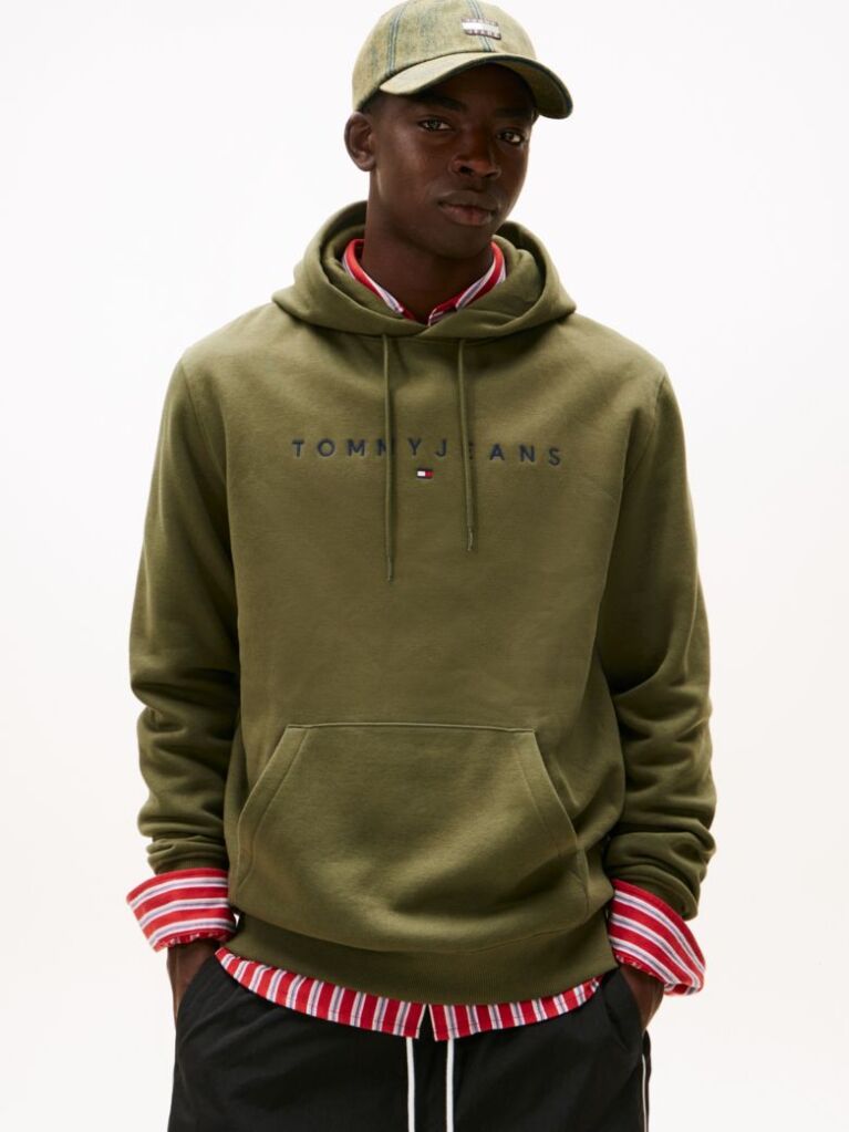 Green Regular Logo Hoody  Men