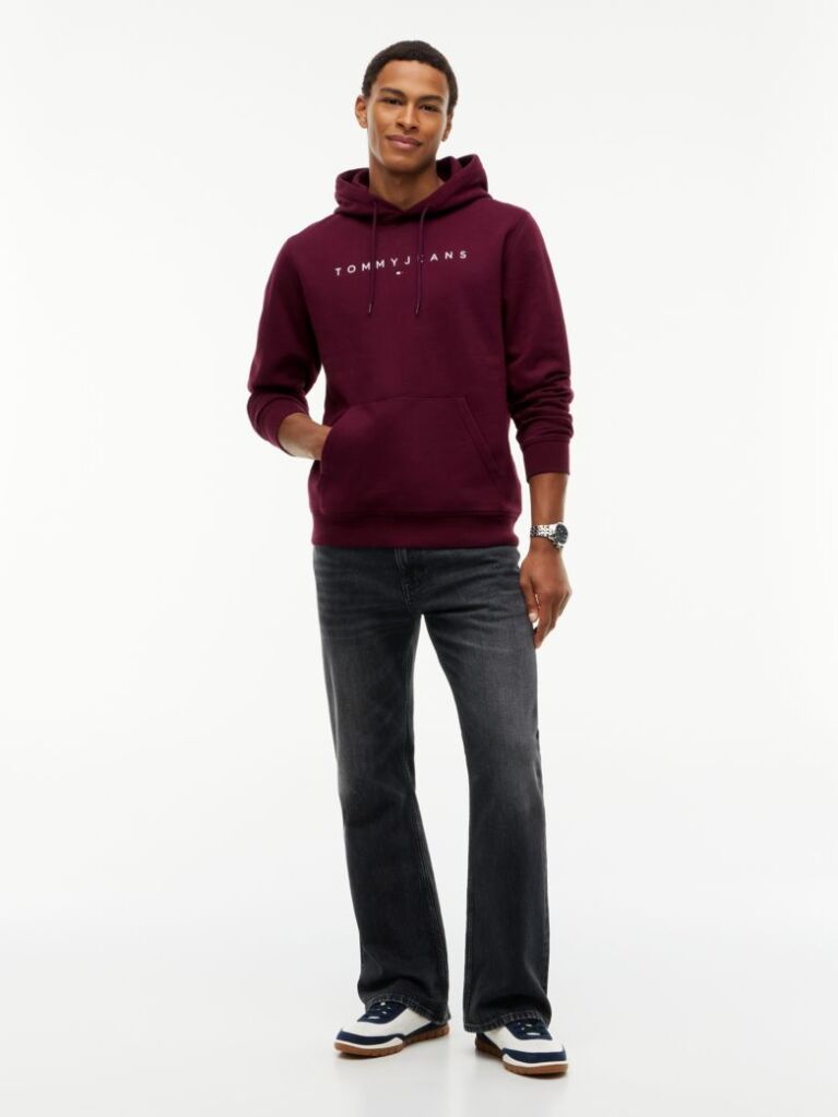 Purple Regular Logo Hoody  Men