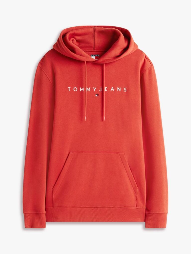 Κόκκινο Hoody Σε Κανονική Γραμμή Με Λογότυπο  Άνδρες