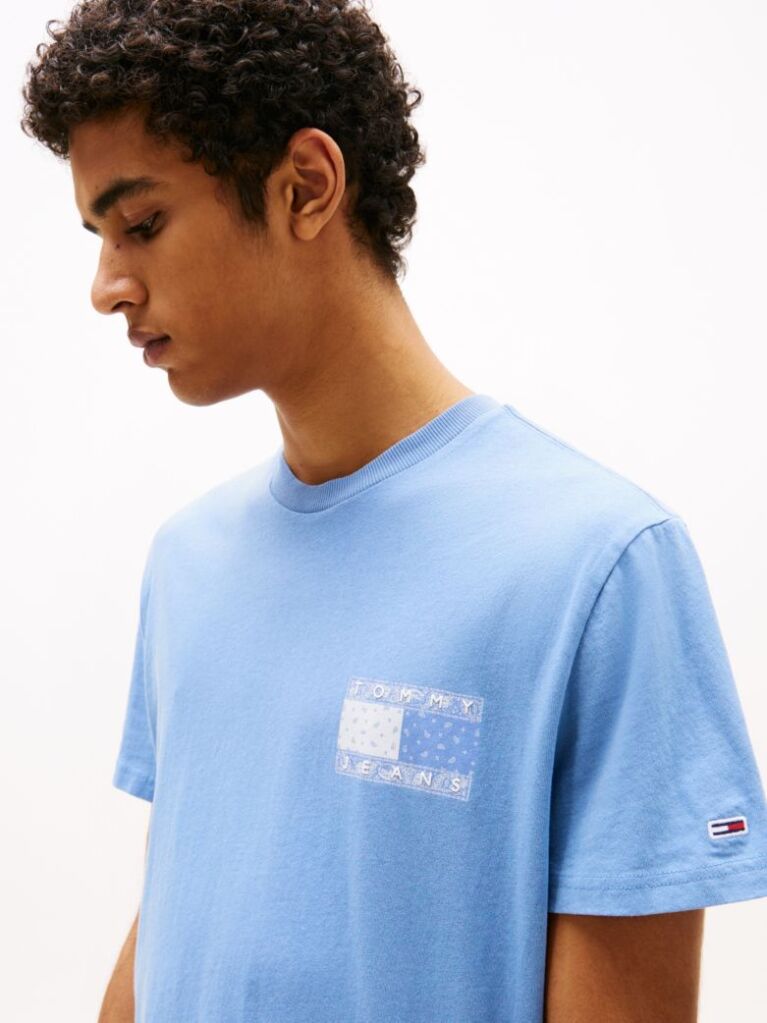 Blue Paisley Back Logo T-Shirt  Men