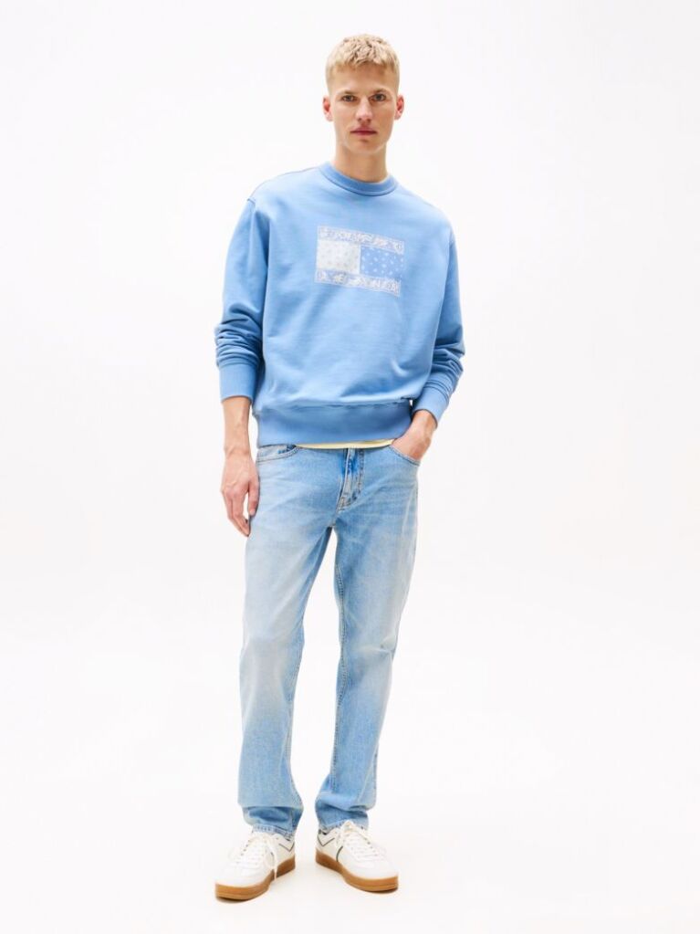 Blue Paisley Logo Relaxed Sweatshirt  Men