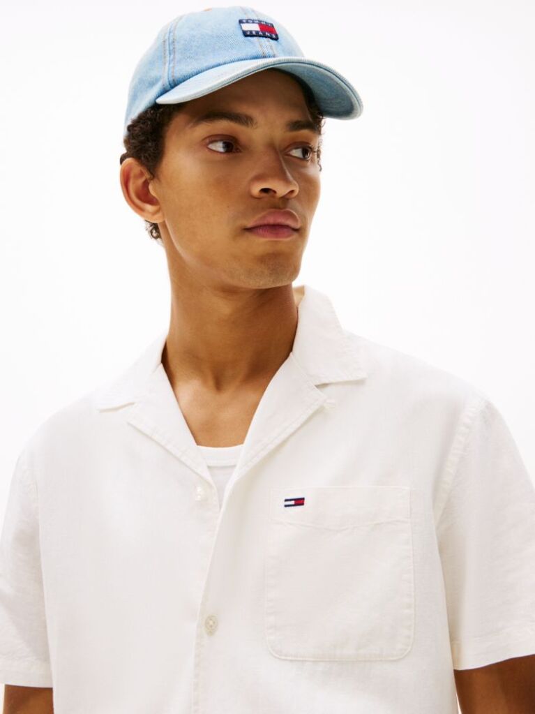 Beige Regular Fit Linen Blend Shirt  Men