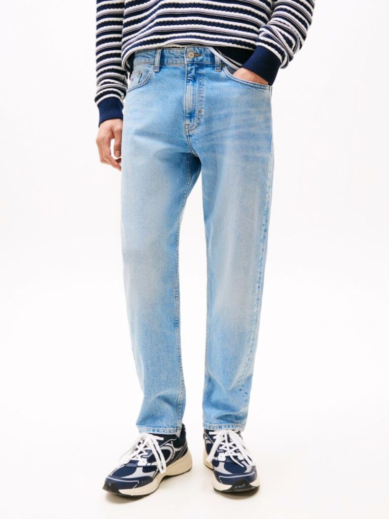 Denim Isaac Whiskered Relaxed Tapered Jeans  Men