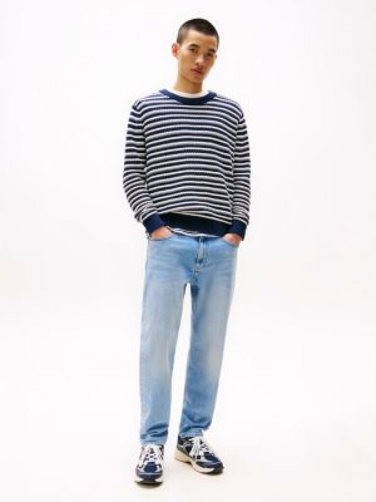 Denim Isaac Whiskered Relaxed Tapered Jeans  Men