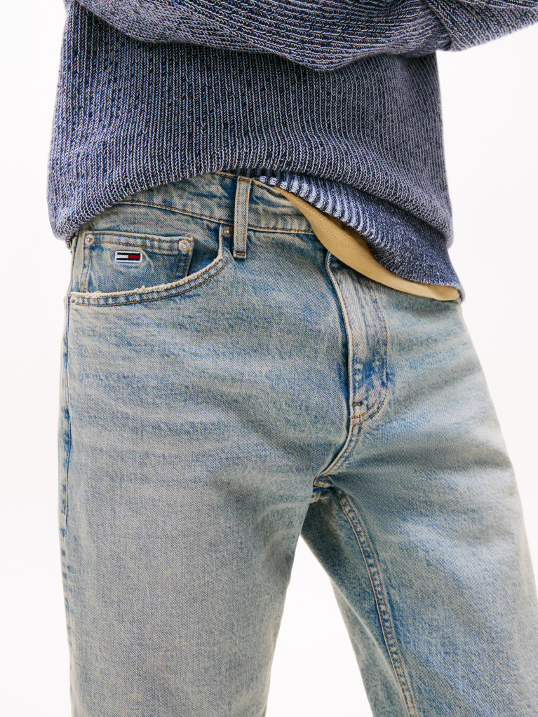 Denim Ryan Distressed Slim Straight Leg Jeans  Men