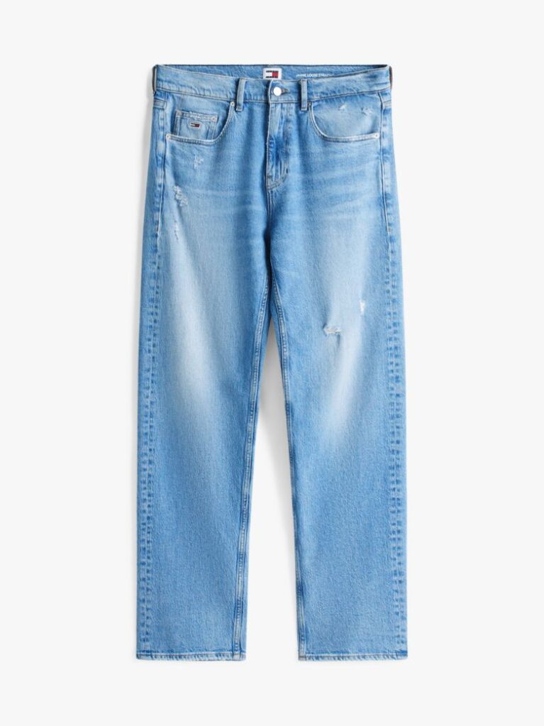 Denim Τζιν Με Κεντητό Σήμα Σε Άνετη Γραμμή  Άνδρες