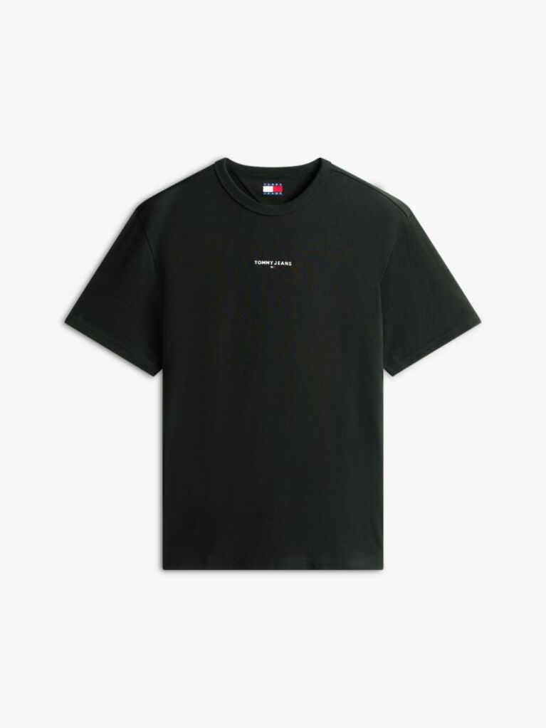 Black Logo Embroidery Relaxed T-Shirt  Men