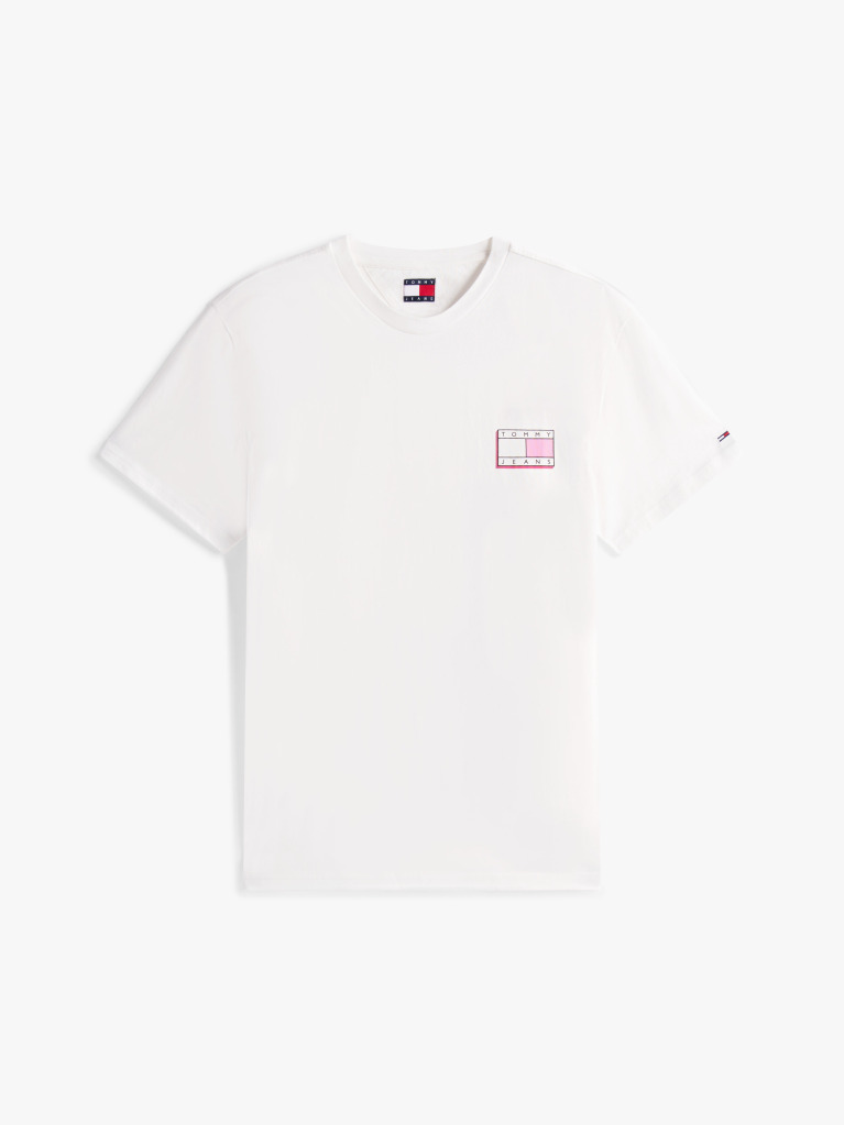 Άσπρο Slim T-Shirt Με Λογότυπο  Άνδρες