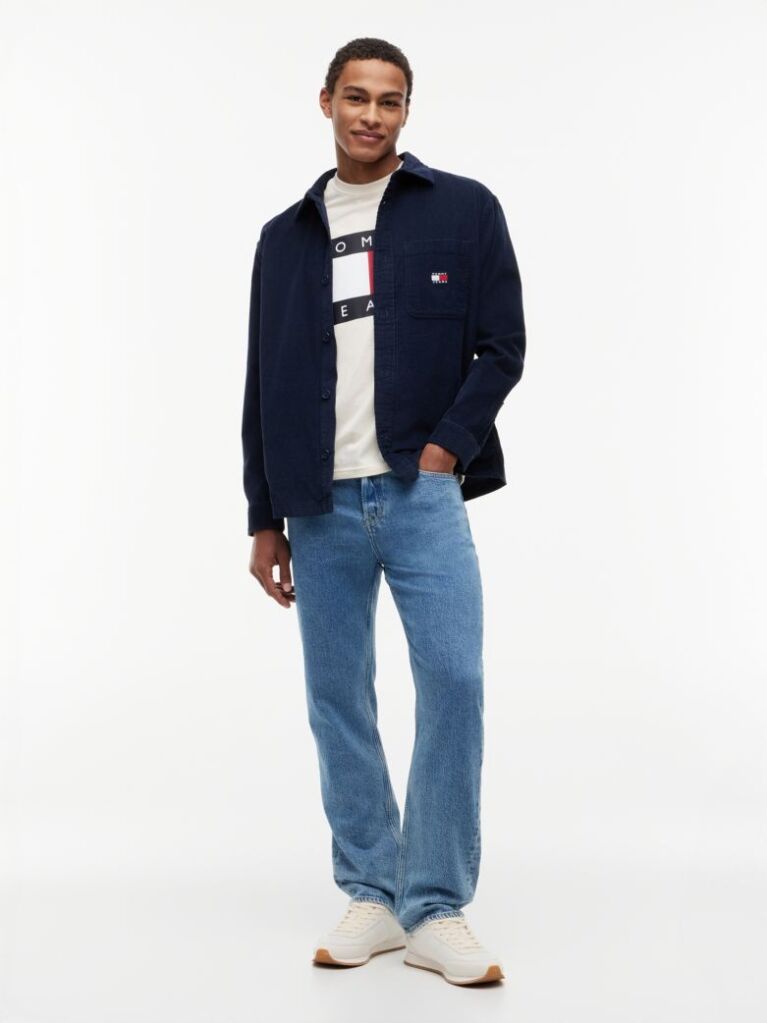 Μπλε Φαρδύ Overshirt  Άνδρες