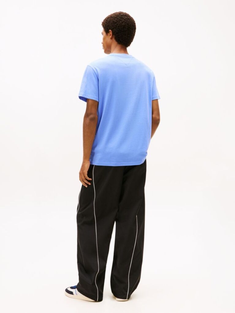 Μπλε Slim T-shirt Με Λογότυπο Και Στρογγυλή Λαιμόκοψη  Άνδρες