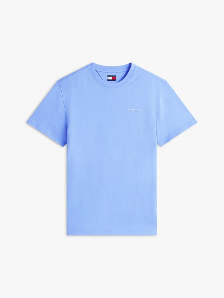 Μπλε Slim T-shirt Με Λογότυπο Και Στρογγυλή Λαιμόκοψη  Άνδρες