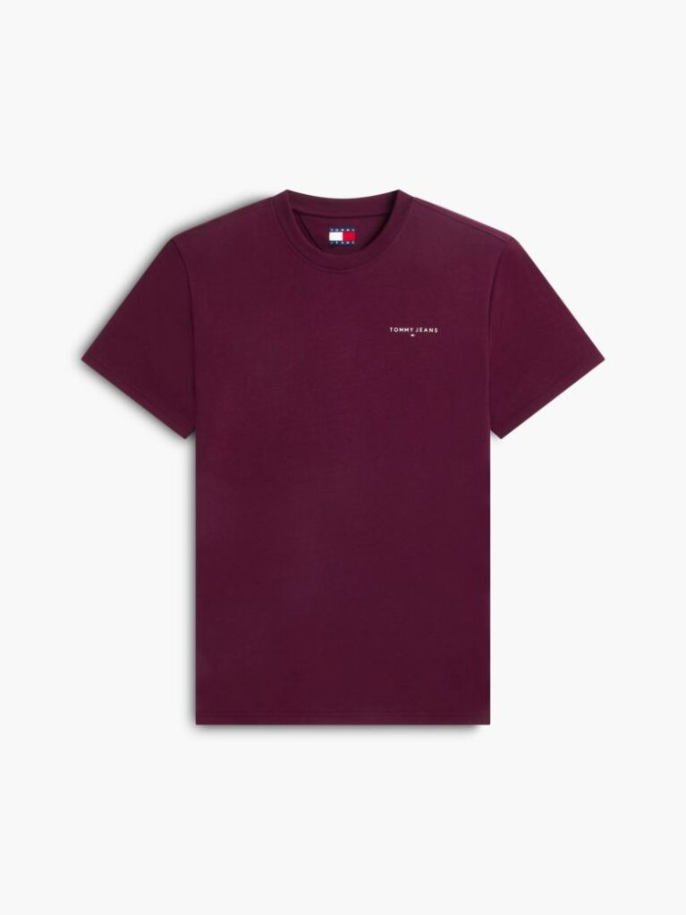 Purple Linear Logo Slim Crew Neck T-Shirt  Men