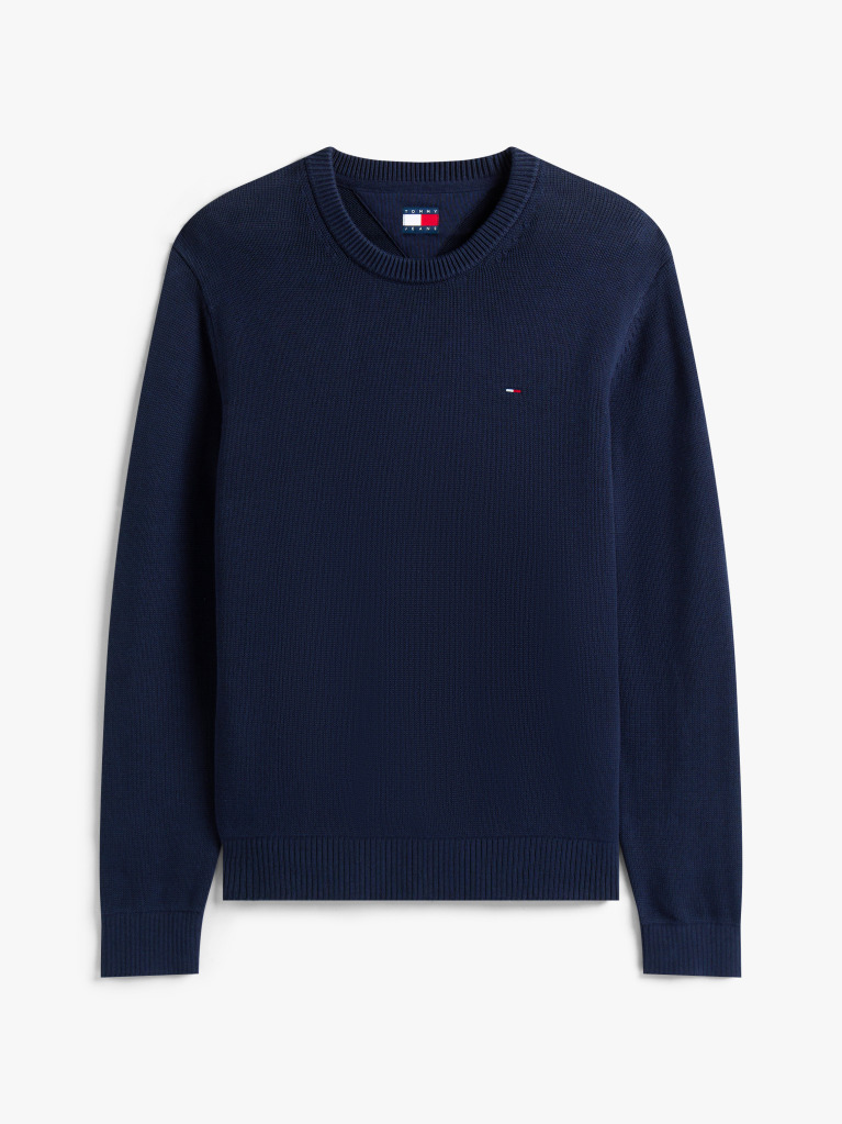 Blue Crew Neck Slim Jumper  Men
