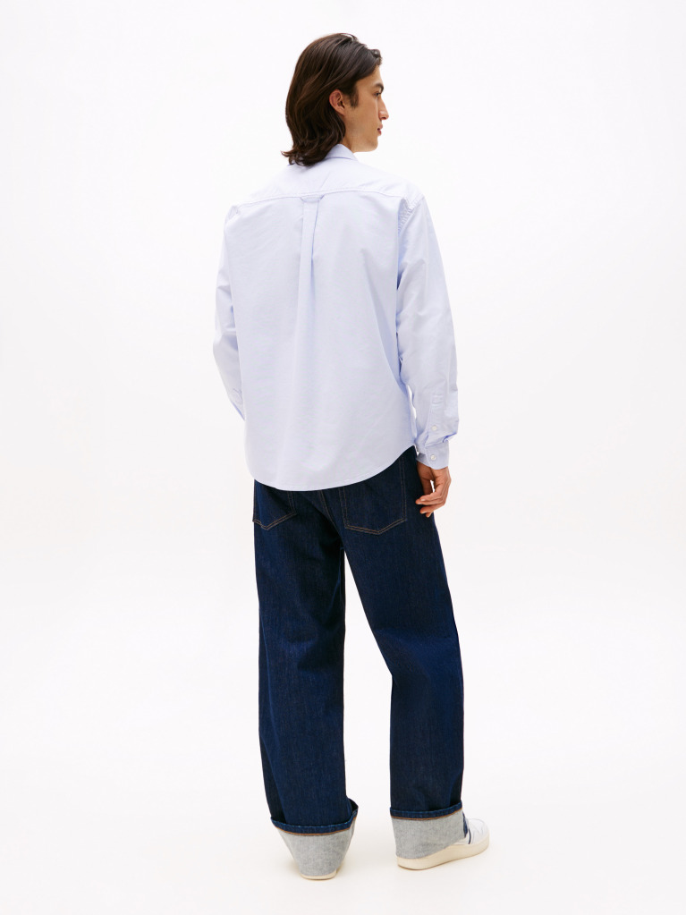 Blue Relaxed Fit Oxford Shirt  Men