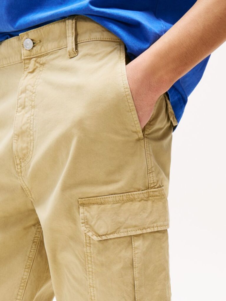 Beige Otis Straight Cargo Bermuda Shorts  Men