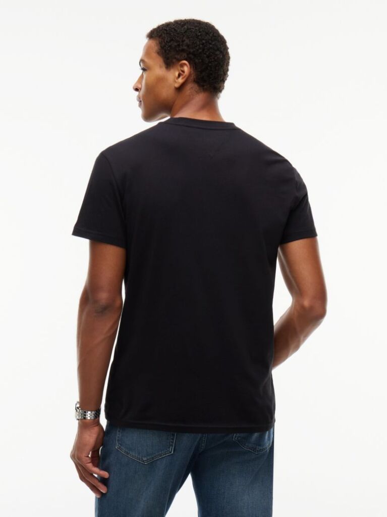 Black Logo Jersey Crew Neck T-Shirt  Men