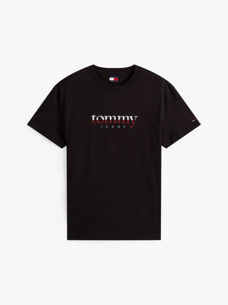 Black Logo Jersey Crew Neck T-Shirt  Men