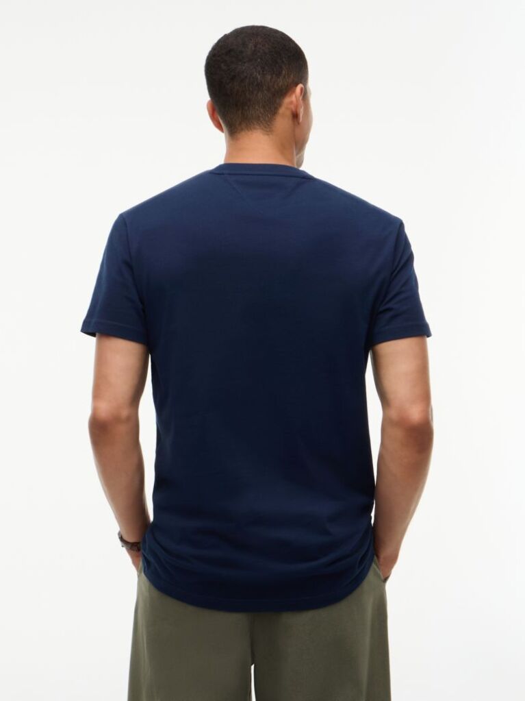 Μπλε Jersey T-Shirt Με Κλασική Λαιμόκοψη Και Λογότυπο  Άνδρες