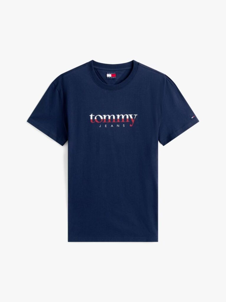 Μπλε Jersey T-Shirt Με Κλασική Λαιμόκοψη Και Λογότυπο  Άνδρες