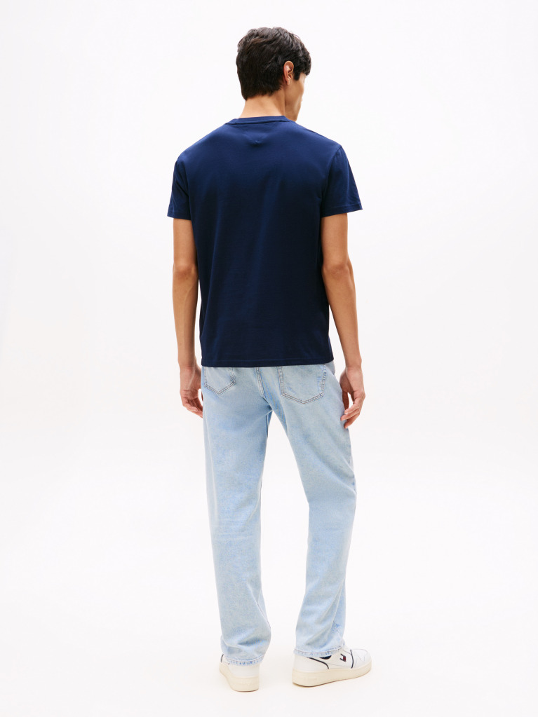 Blue Logo Jersey Crew Neck T-Shirt  Men