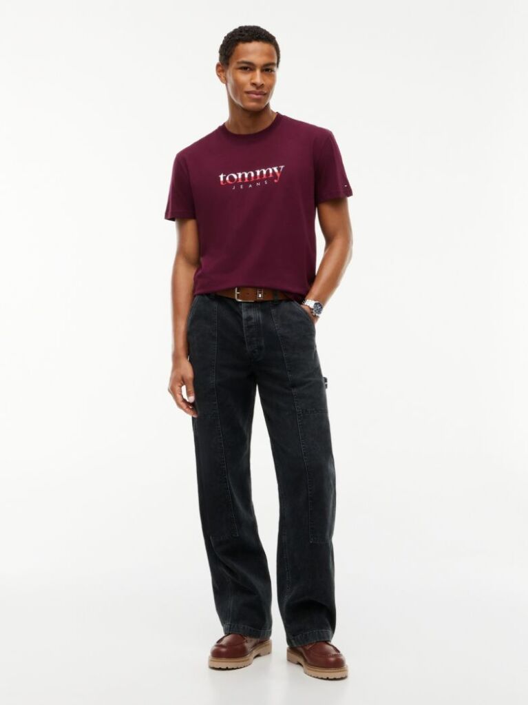 Purple Logo Jersey Crew Neck T-Shirt  Men