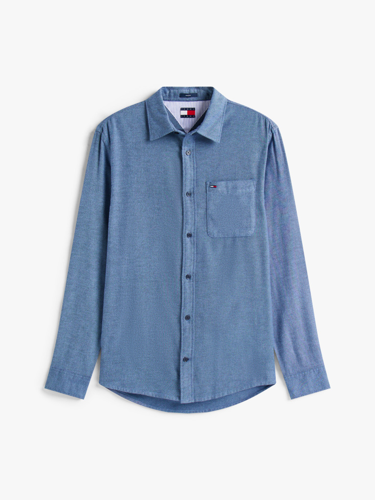 Blue Regular Fit Flannel Shirt  Men