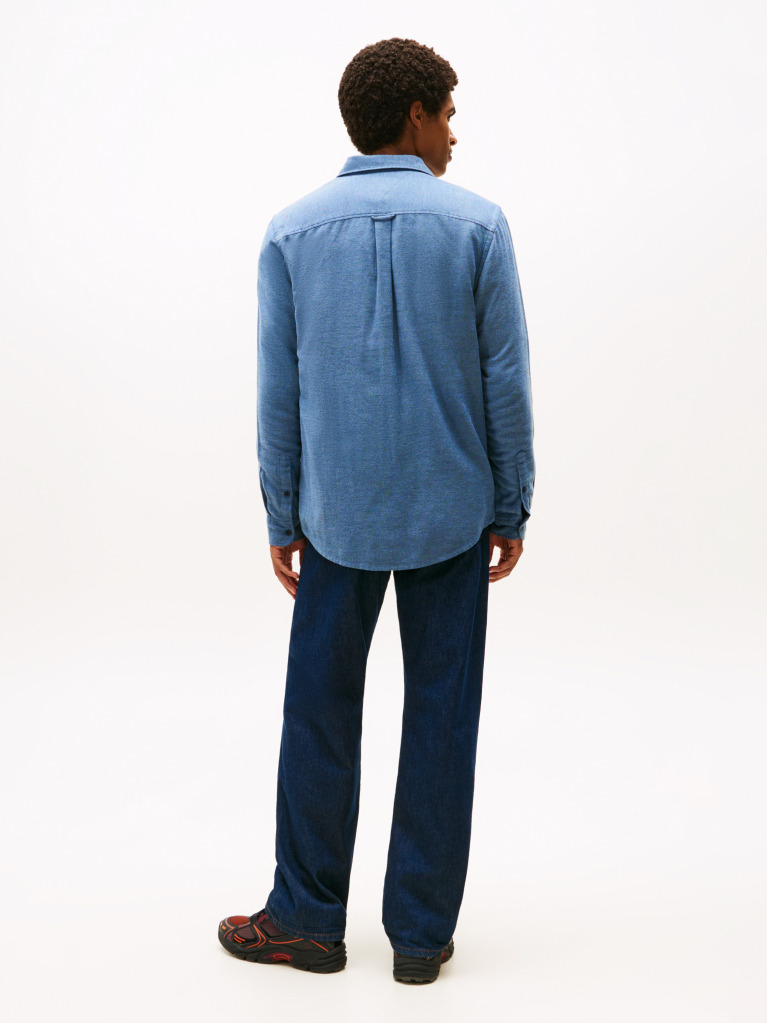 Blue Regular Fit Flannel Shirt  Men