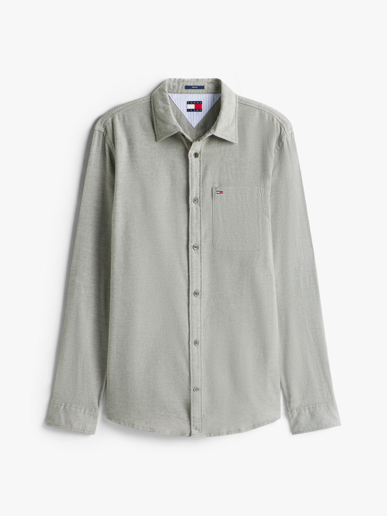 Green Regular Fit Flannel Shirt  Men