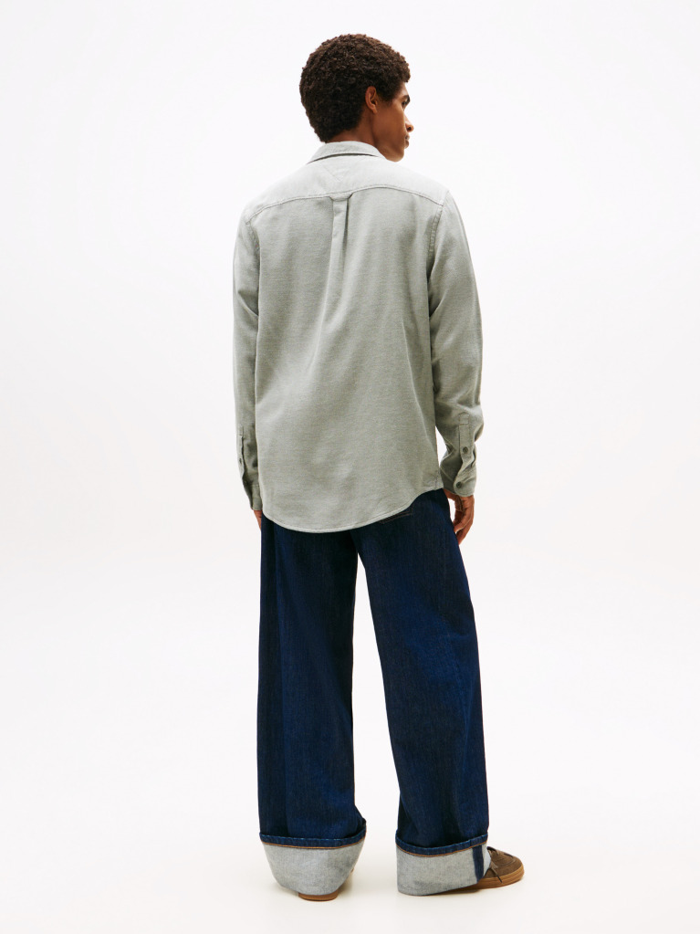 Green Regular Fit Flannel Shirt  Men