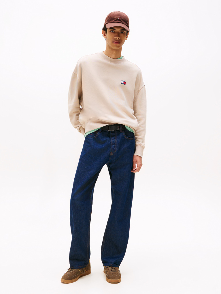 Beige Classic '90s Tonal Back Logo Sweatshirt  Men