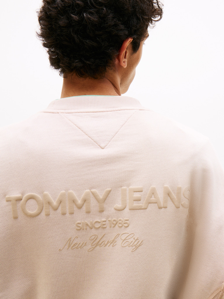 Beige Classic '90s Tonal Back Logo Sweatshirt  Men