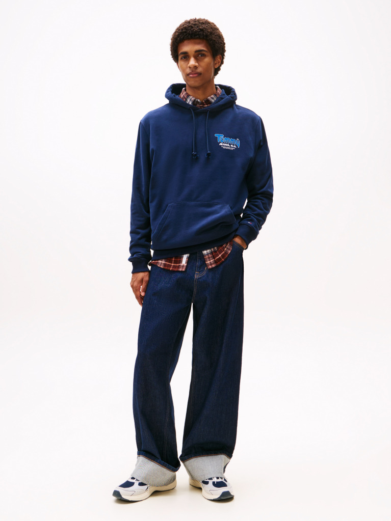 Blue Logo Terry Hoody  Men
