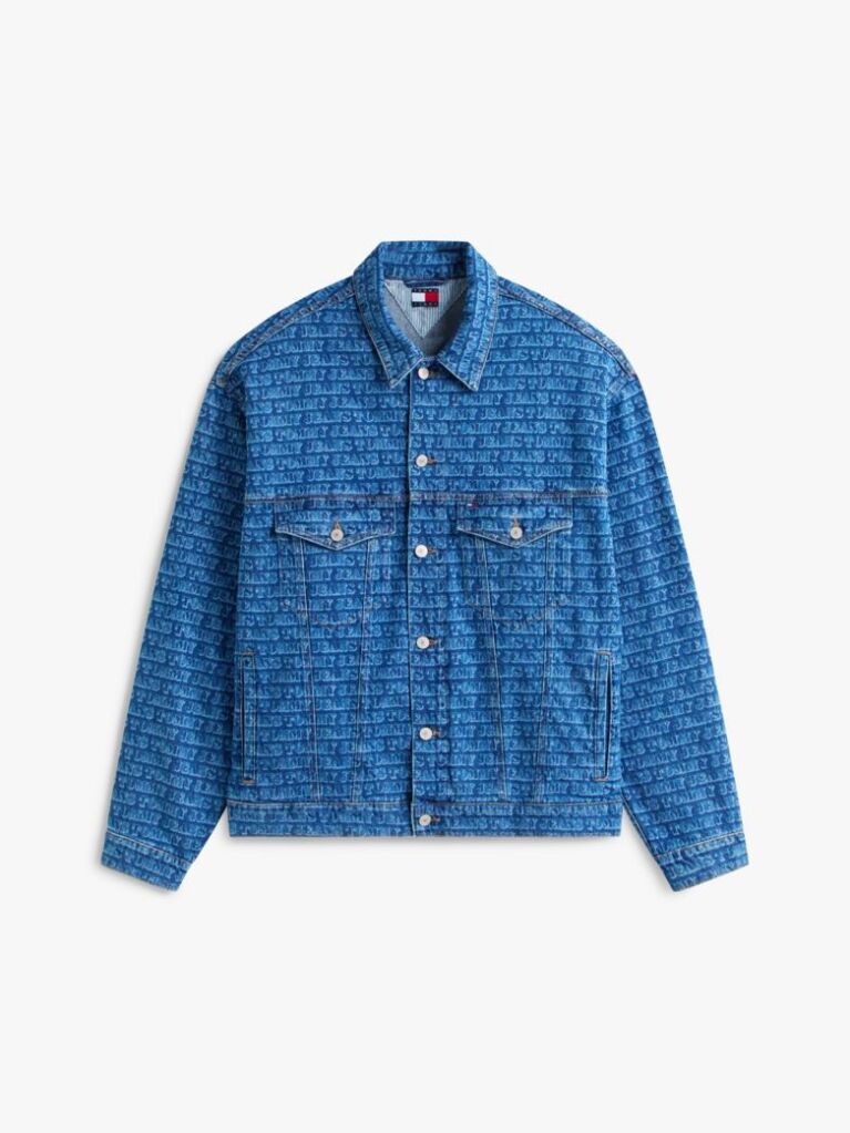 Denim Denim Oversized Τζάκετ Με Spell-Out Λογότυπο  Άνδρες