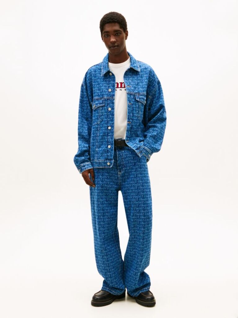 Denim Denim Oversized Τζάκετ Με Spell-Out Λογότυπο  Άνδρες