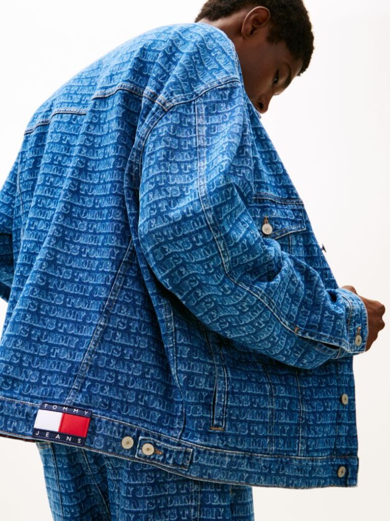 Denim Denim Oversized Τζάκετ Με Spell-Out Λογότυπο  Άνδρες