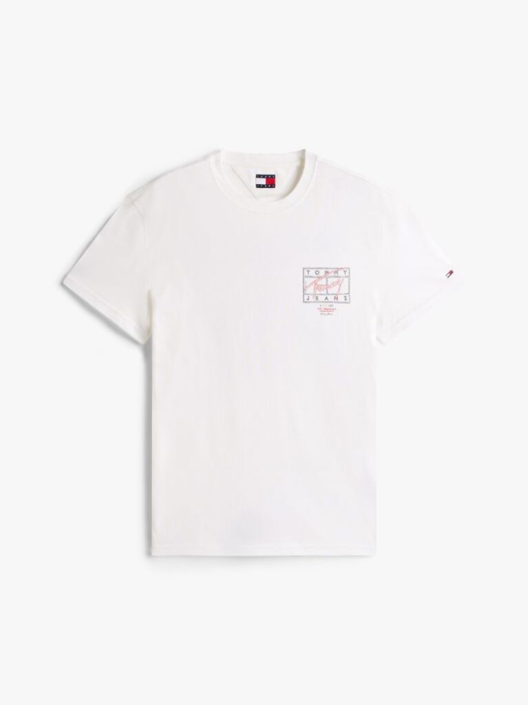 Μπεζ T-Shirt Με Κλασική Λαιμόκοψη Και Signature Πίσω Λογότυπο  Άνδρες