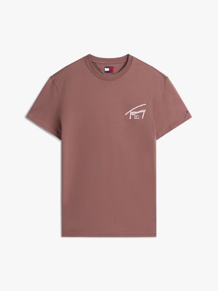 Brown Signature Back Logo Crew Neck T-Shirt  Men