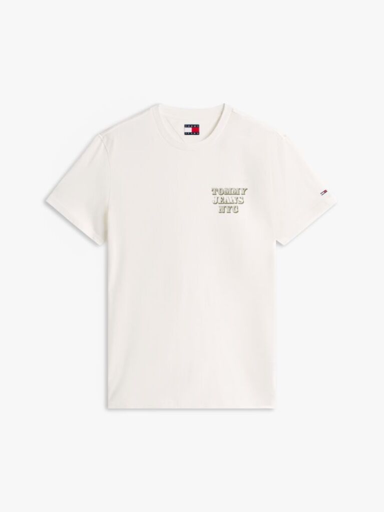Μπεζ Slim T-Shirt Με Varsity Λογότυπο  Άνδρες