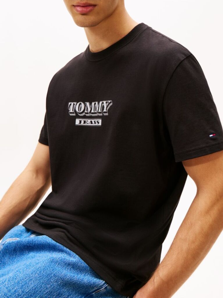 Black Regular Tonal Logo Short-Sleeve T-Shirt  Men