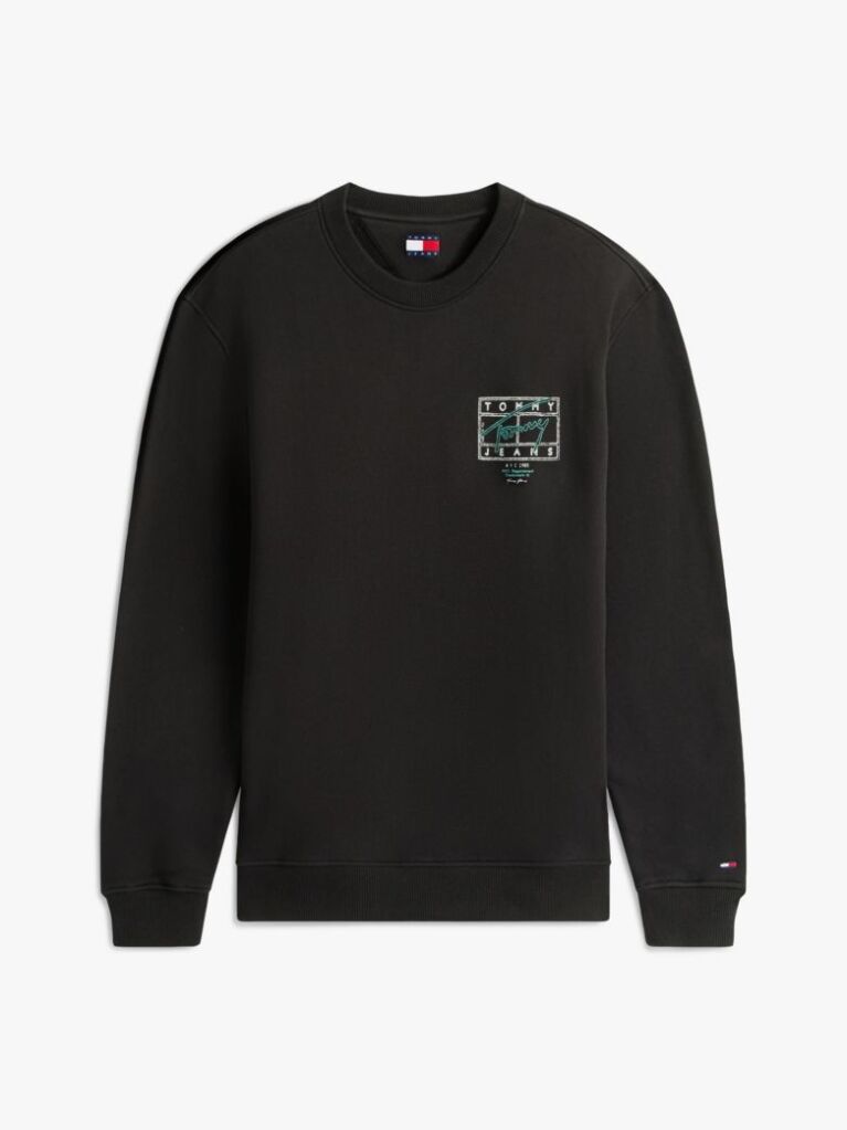Black Regular Logo Back Graphic Sweatshirt  Men